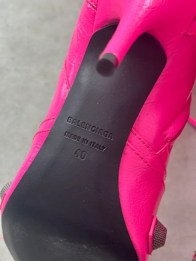 Balenciaga Cagole pink 90mm Boots Pink 40 FAhQIeZ 17