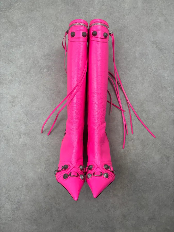 Balenciaga Cagole pink 90mm Boots Pink 40 FAhQIeZ 5