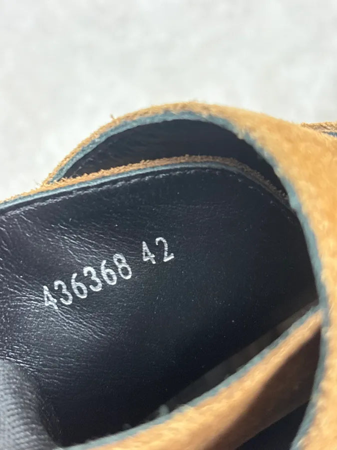 Balenciaga Camel Suede Buckle Chelsea Boots jQtJTLF 8