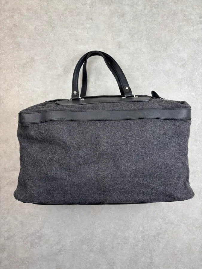 2000s Balenciaga Grey Wool Leather Multi-Pocket Handle Bag NKjfzEI 9