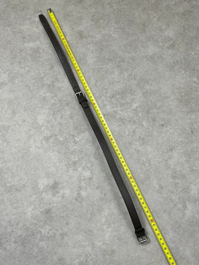 Balenciaga Charcoal Leather Wrap Double Buckle Bracelet   LOIonwK 8