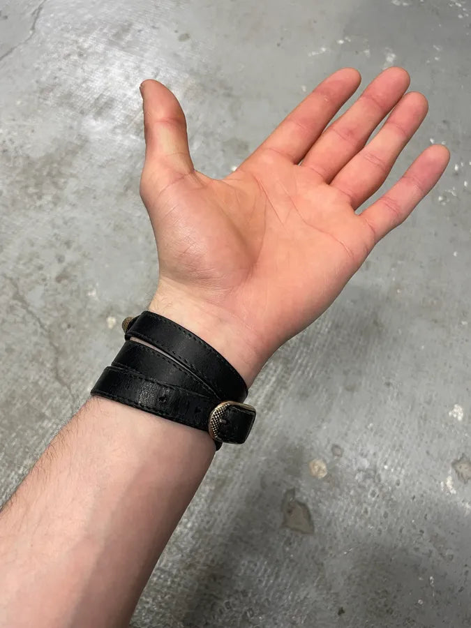 Balenciaga City Black Leather Bracelet (OS) bPTKebv 1