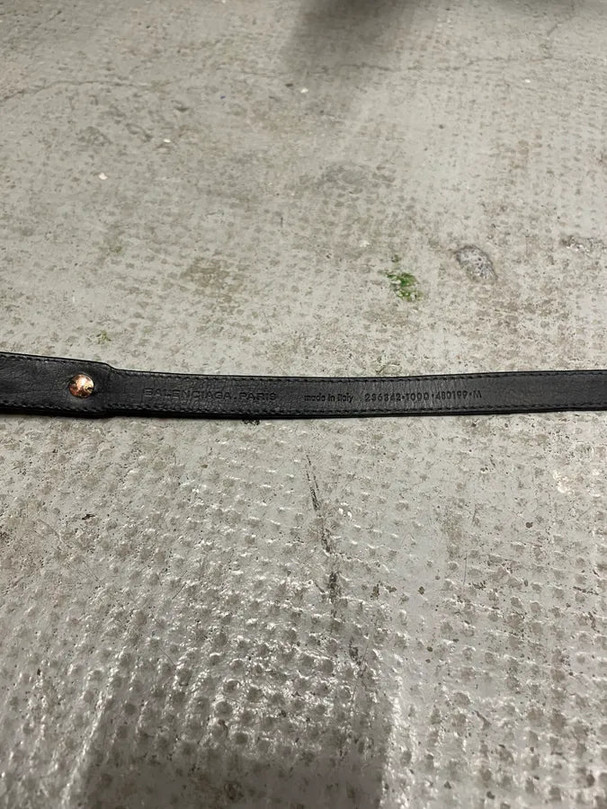 Balenciaga City Black Leather Bracelet (OS) bPTKebv 6