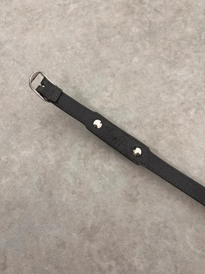 Balenciaga City Black Studded Leather Bracelet HitYHlj 6