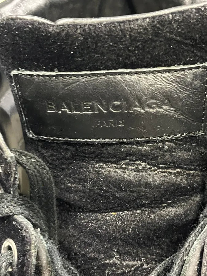 Balenciaga City Black Suede Leather High Sneakers JOEqziw 11