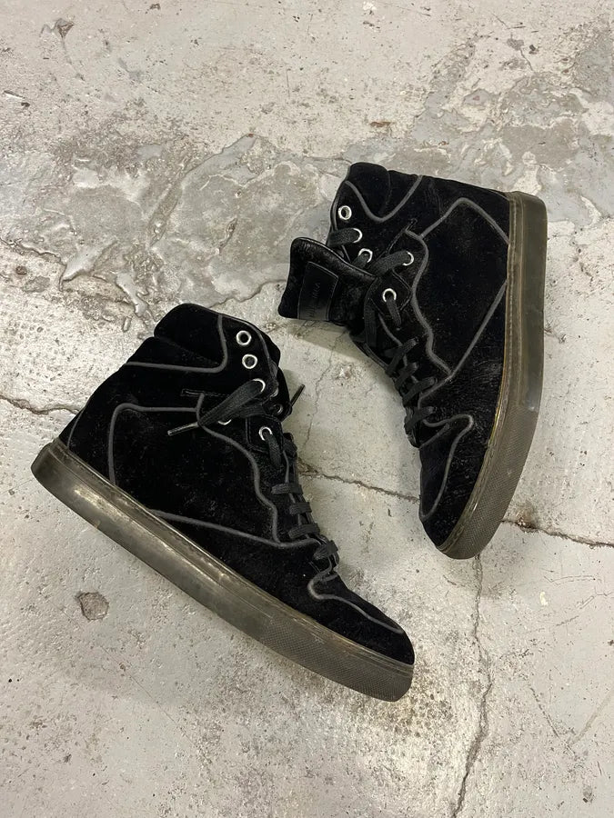 Balenciaga City Black Suede Leather High Sneakers JOEqziw 3