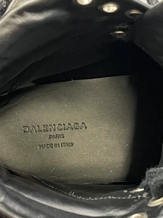 Balenciaga City Black Suede Leather High Sneakers JOEqziw 12