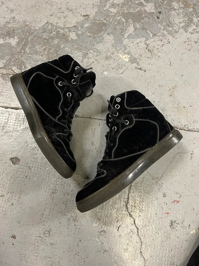 Balenciaga City Black Suede Leather High Sneakers JOEqziw 6