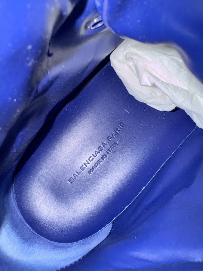 Balenciaga City Blue Monochrome Leather High Sneakers WXYdneJ 7