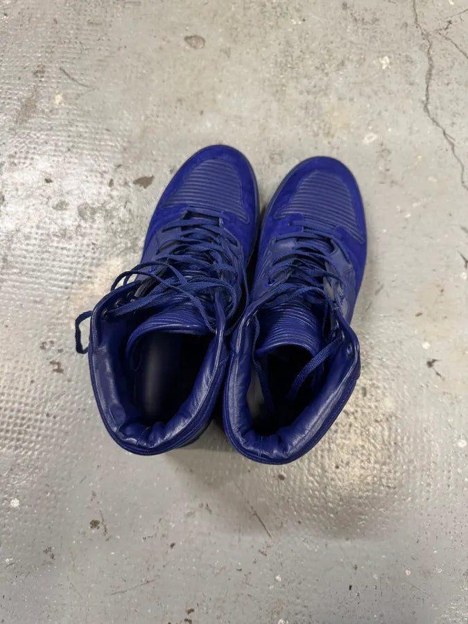 Balenciaga City Blue Monochrome Leather High Sneakers WXYdneJ 9