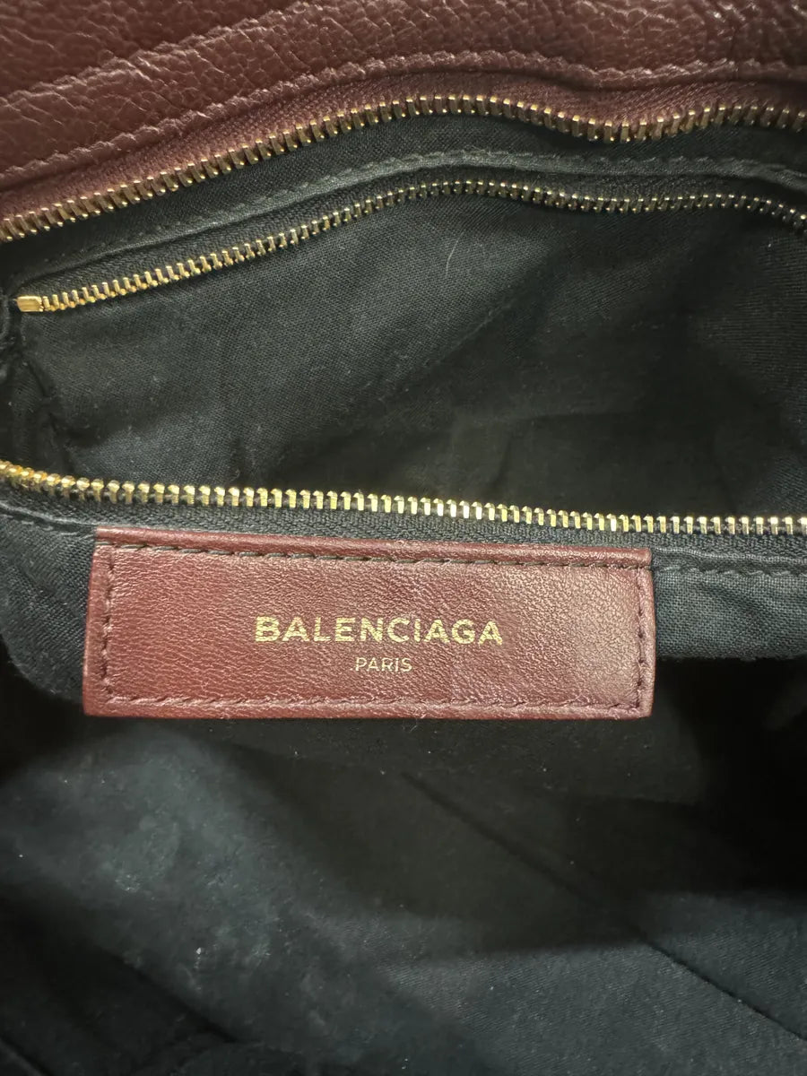 Balenciaga City Bordeaux Gold Leather Handle Bag (OS) ICyHBmZ 7