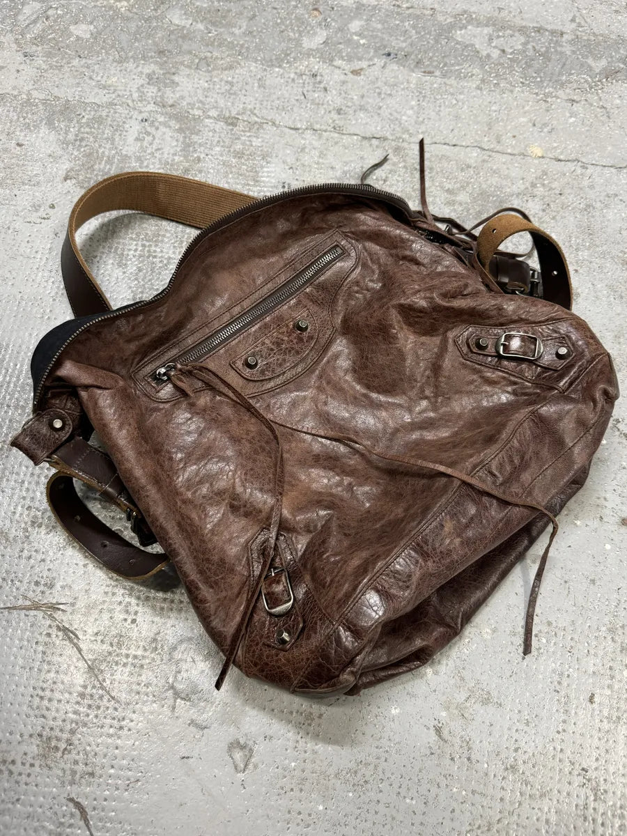 Balenciaga City Brown Leather Shoulder Bag iOVUCaR 2