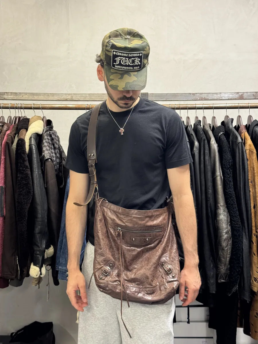 Balenciaga City Brown Leather Shoulder Bag iOVUCaR 4