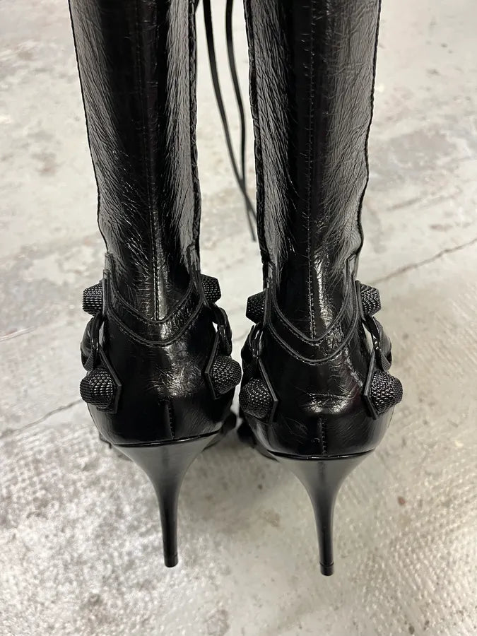 Balenciaga City Cagole 90 Black Heels Boots cudIFRv 6