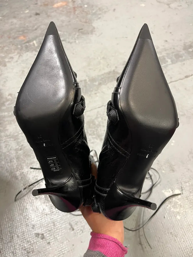 Balenciaga City Cagole 90 Black Heels Boots cudIFRv 7