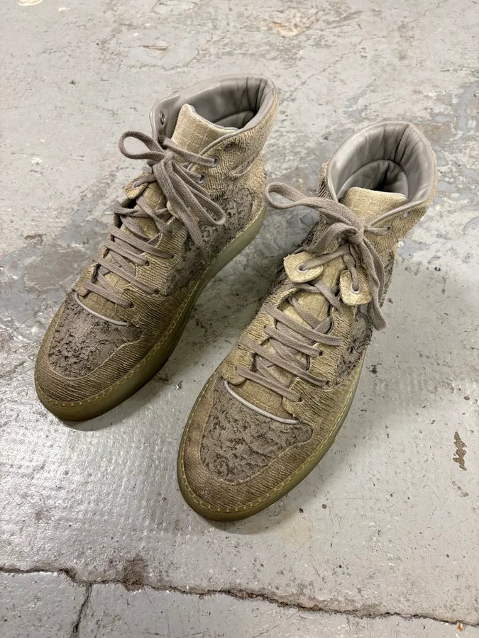 Balenciaga City Grey High Hybrid Suede Sneakers srOGJrN 2