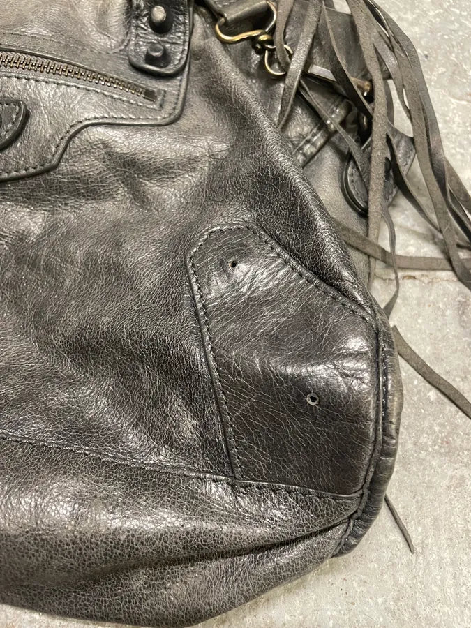 Balenciaga City Grey Leather Bag (OS) 6