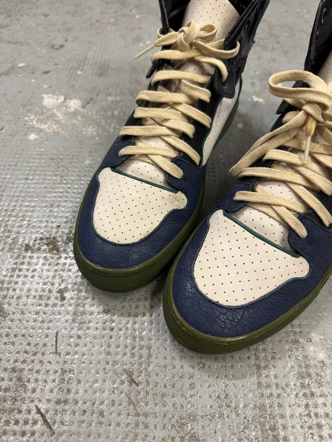 Balenciaga City Navy & White High Sneakers yDHDFQk 4