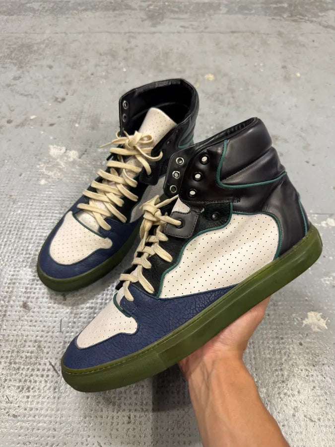 Balenciaga City Navy & White High Sneakers yDHDFQk 7