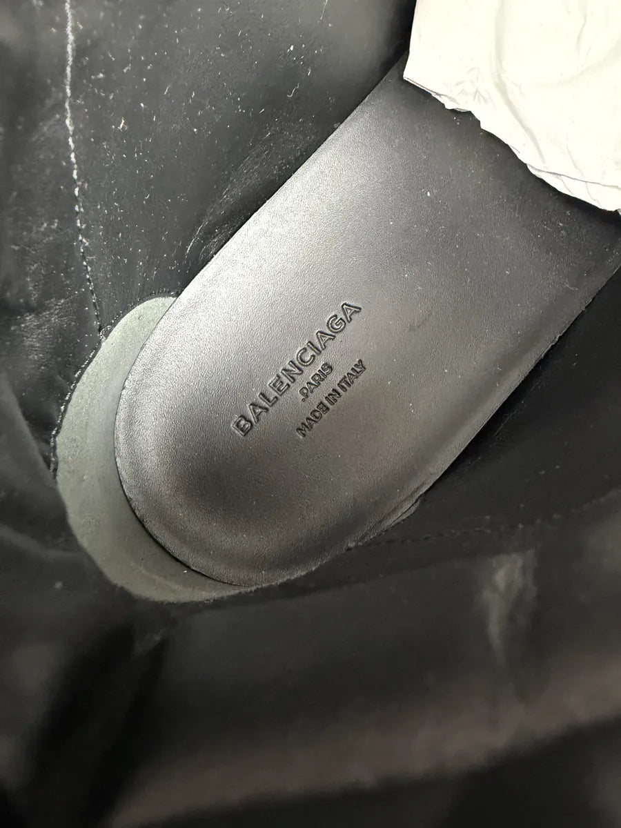 Balenciaga City Patent Grey Silver Mirror High Sneakers JJUgxNO 9