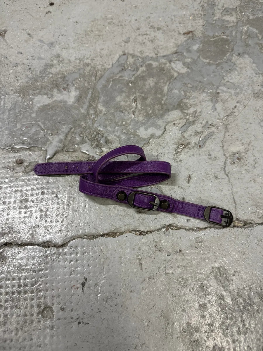 Balenciaga City Purple Studded Bracelet YMeTydJ 1