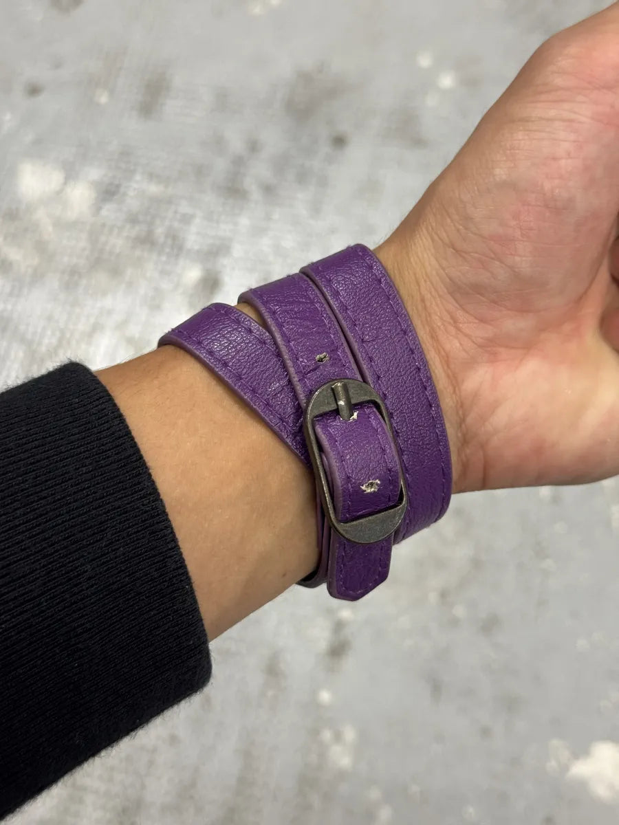 Balenciaga City Purple Studded Bracelet YMeTydJ 3