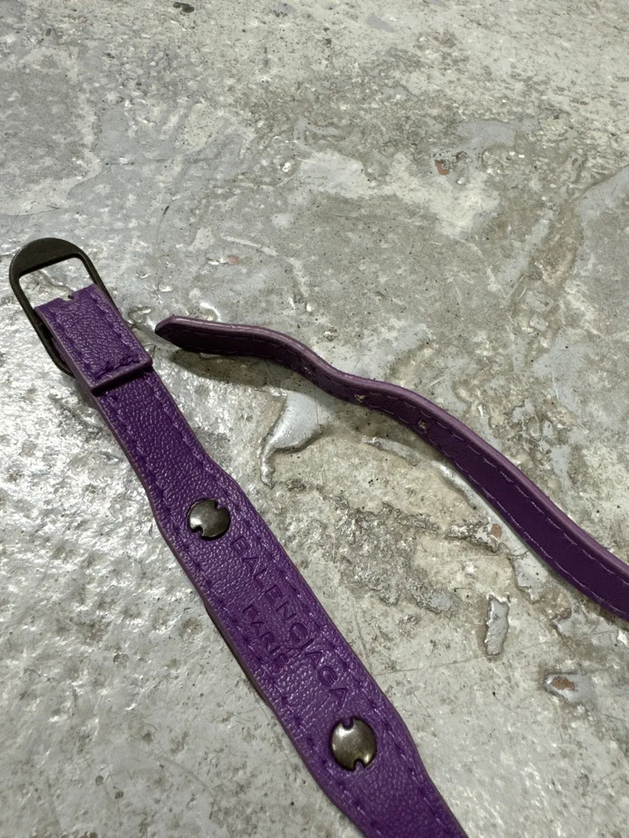 Balenciaga City Purple Studded Bracelet YMeTydJ 6