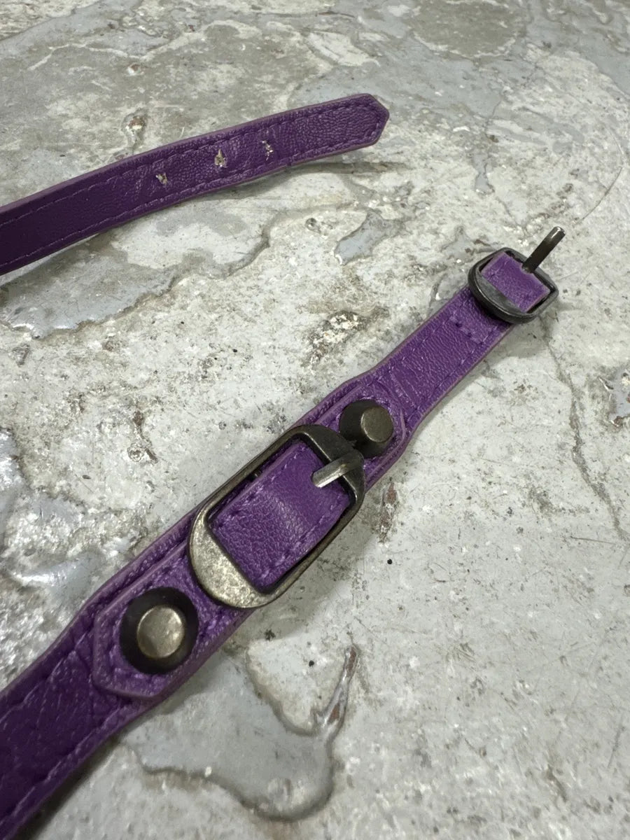 Balenciaga City Purple Studded Bracelet YMeTydJ 8