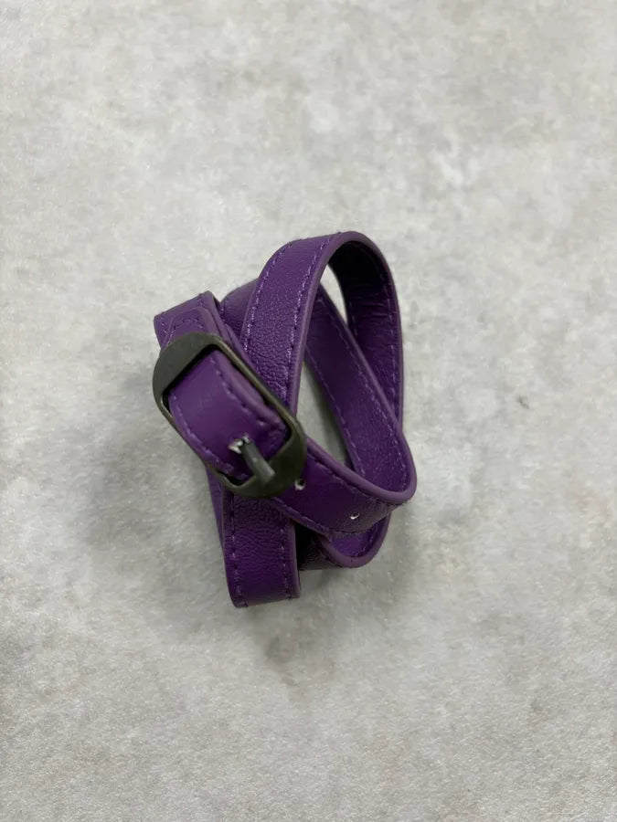 Balenciaga City Purple Studded Leather Bracelet hKxUJMf 2