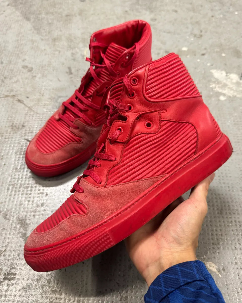 Balenciaga City Red Avant-Garde High Sneakers lmfWGrF 0