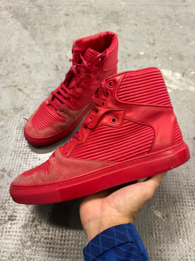 Balenciaga City Red Avant-Garde High Sneakers lmfWGrF 1