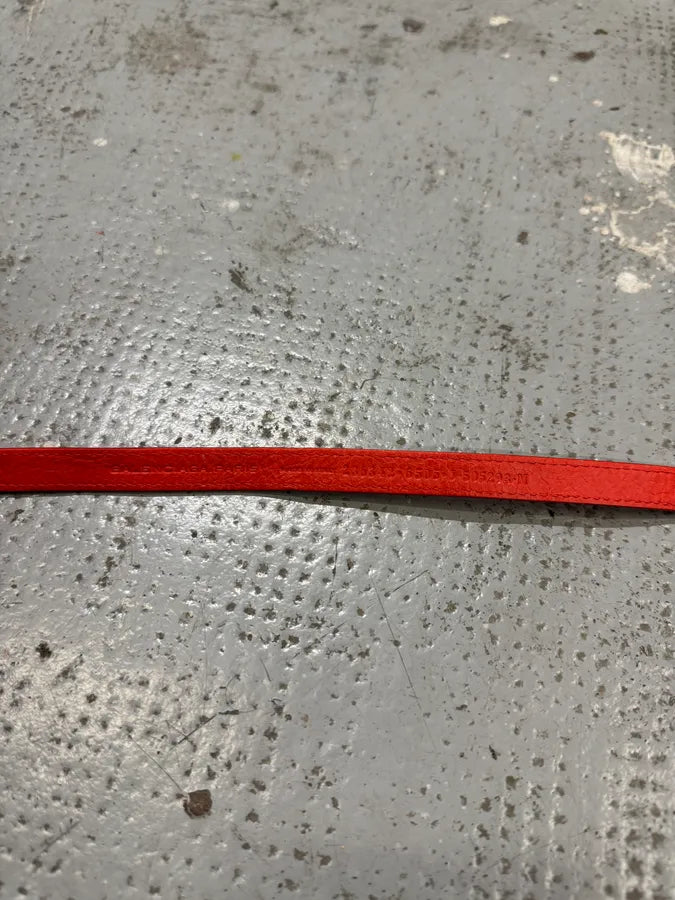 Balenciaga City Orange Studded Leather Bracelet AglzmhX 6