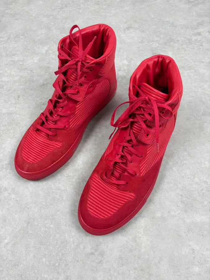 Balenciaga City Red Leather High Sneakers JQbtNJv 2