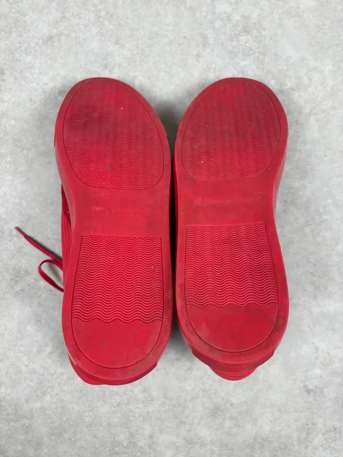 Balenciaga City Red Leather High Sneakers JQbtNJv 7