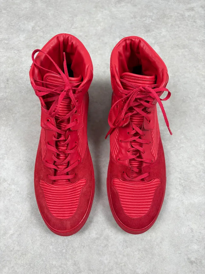 Balenciaga City Red Leather High Sneakers JQbtNJv 1