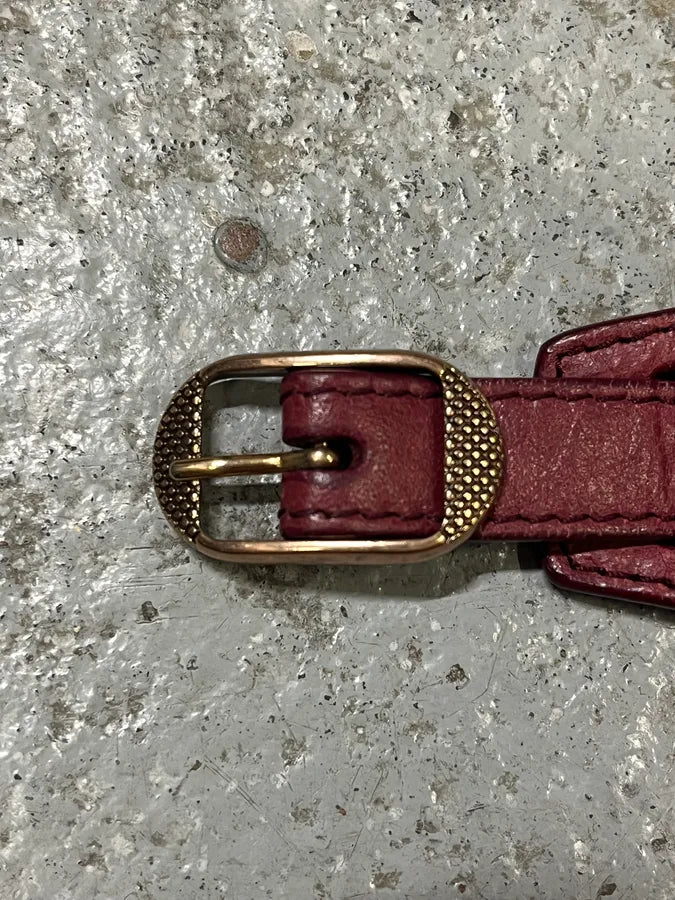 Balenciaga City Red Studded Leather Bracelet eQYljte 3