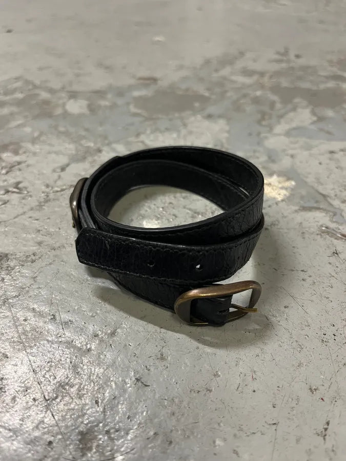 Balenciaga City Studded Black Leather Bracelet fQvBQlJ 2