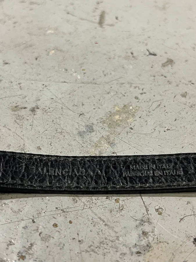 Balenciaga City Studded Black Leather Bracelet fQvBQlJ 5