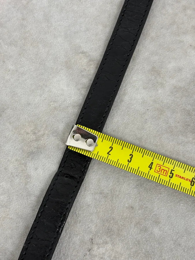 Balenciaga City Studded Black Leather Bracelet YhsyeTn 8