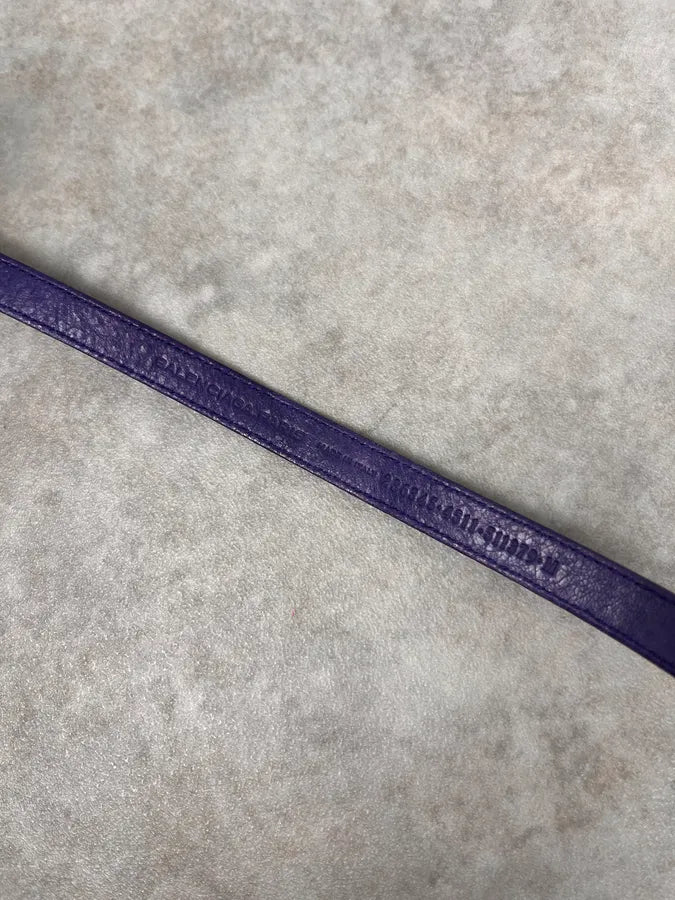 Balenciaga City Studded Purple Leather Bracelet IOQSrvQ 5