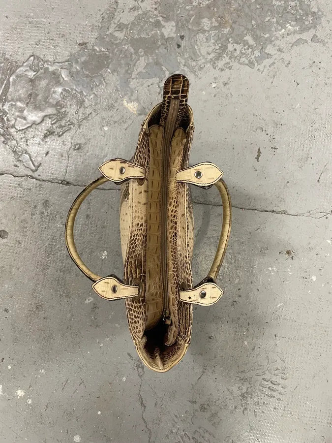 Balenciaga Crocodile Effect Embossed Creamy Leather Bag fuqfSfu 4