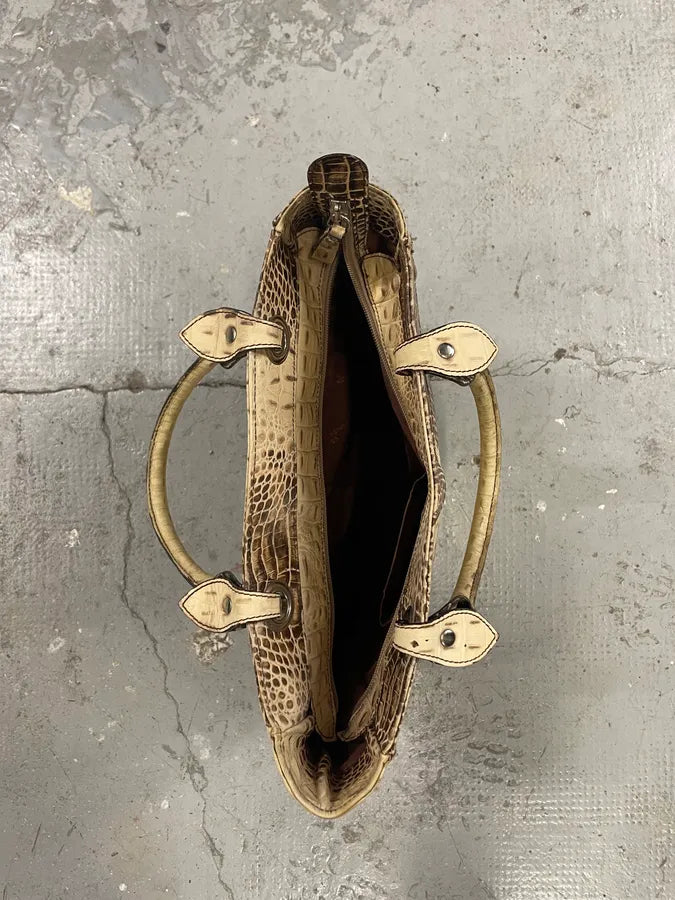 Balenciaga Crocodile Effect Embossed Creamy Leather Bag (OS) 5