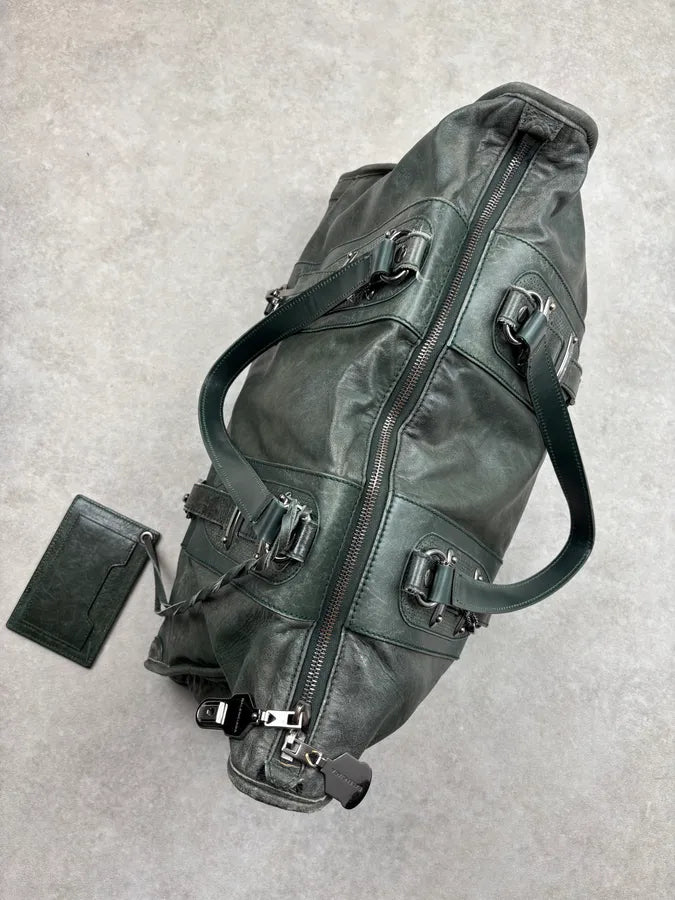 Balenciaga Dark Green Leather Neo Cagole City Handle Bag bHBkEZu 14