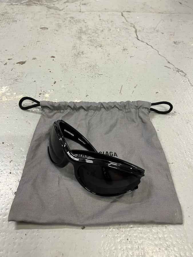 Balenciaga Dynamo Round Black Sunglasses QsDnMWz 2
