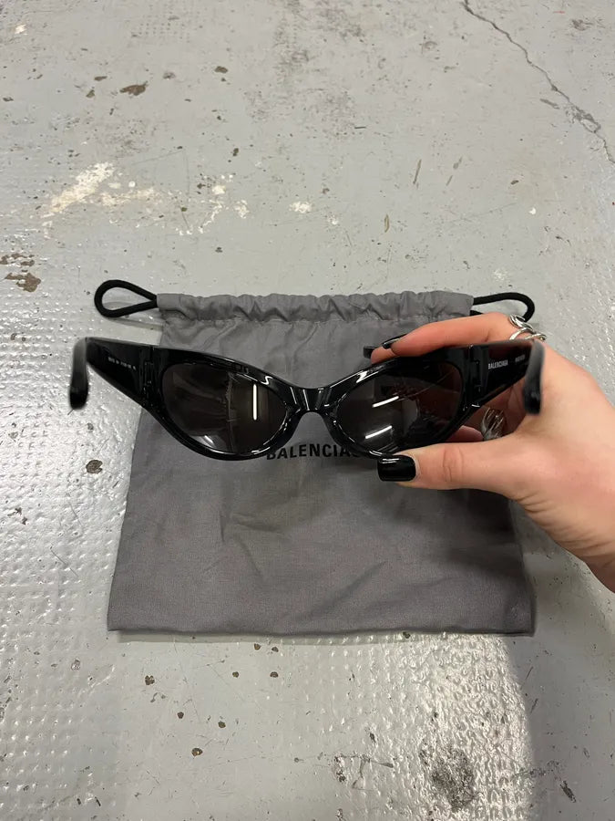 Balenciaga Dynamo Round Black Sunglasses QsDnMWz 6