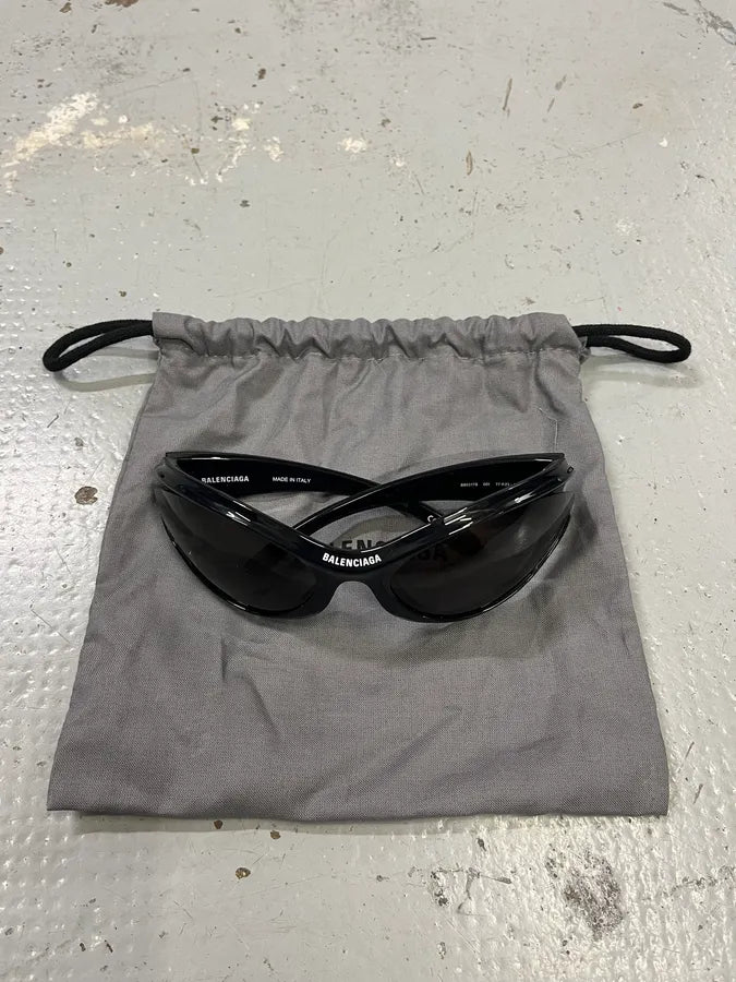 Balenciaga Dynamo Round Black Sunglasses QsDnMWz 0