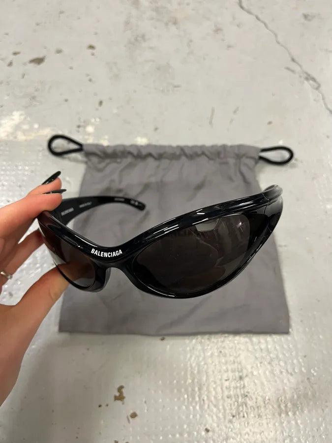 Balenciaga Dynamo Round Black Sunglasses QsDnMWz 3