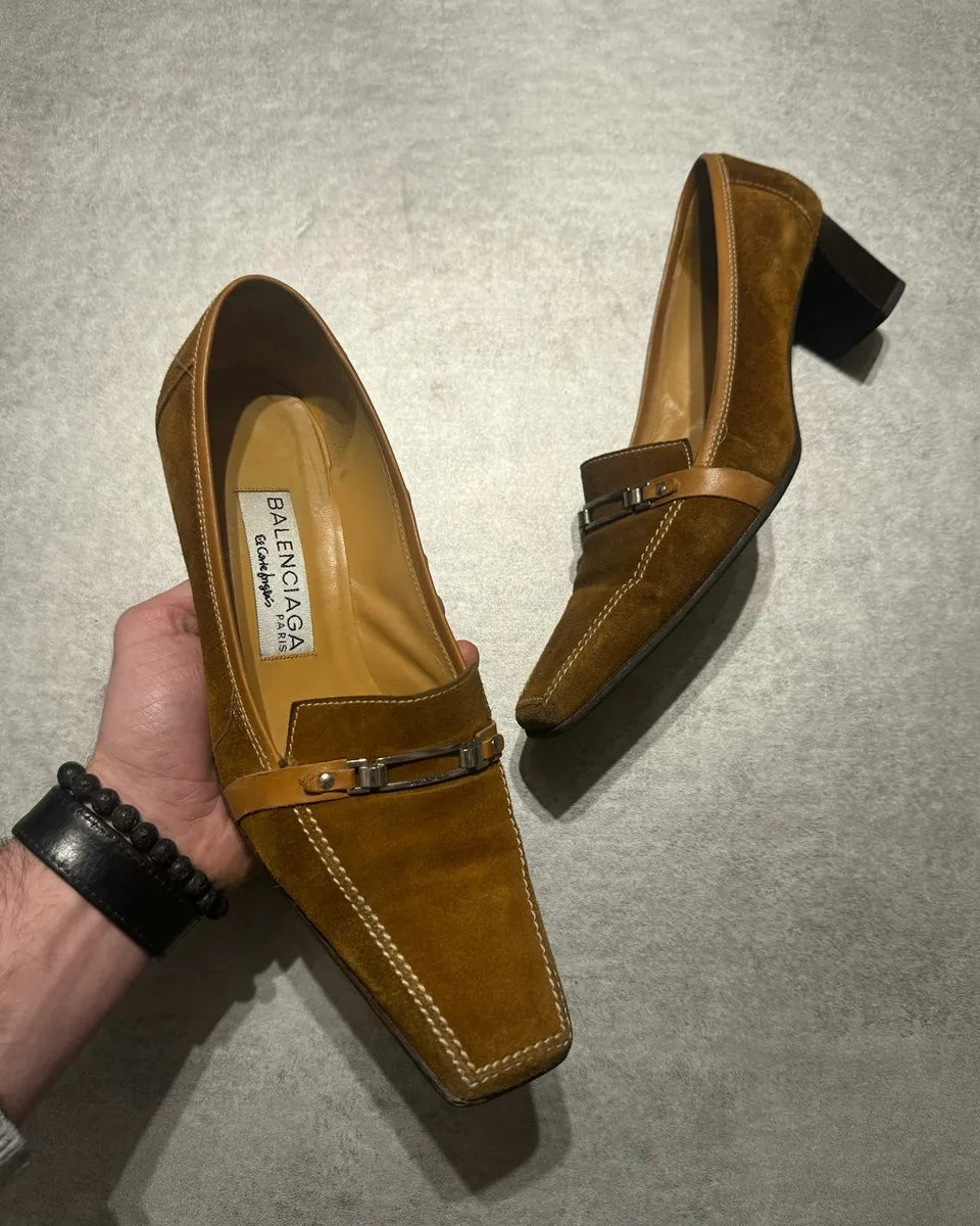 Balenciaga El Corte Ingles Camel Suede Heels (39eu/us6.5) dSmOknB 0