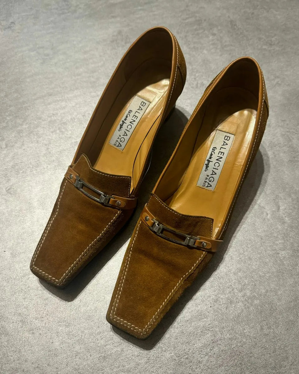 Balenciaga El Corte Ingles Camel Suede Heels (39eu/us6.5) dSmOknB 1