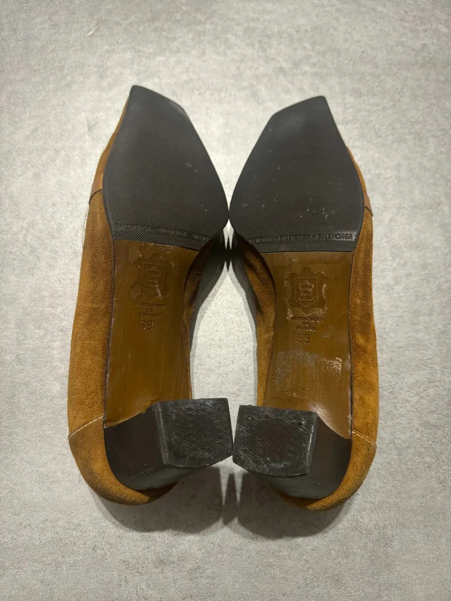 Balenciaga El Corte Ingles Camel Suede Heels (39eu/us6.5) dSmOknB 6